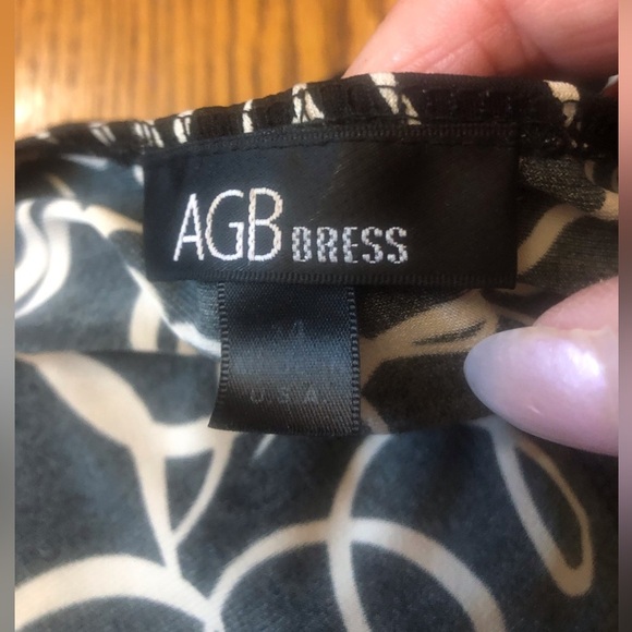 Faux Wrap Black Dress from AGB Dress Size 14 Made in USA - Picture 6 of 8